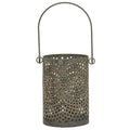Antiqued Gray Can Lantern 4.5"H (Pack of 2)
