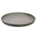 Antiqued Gray Fluted Candle Pan 7.5" (Pack of 4)