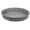 Antiqued Gray Fluted Candle Pan 3" (Pack of 4)