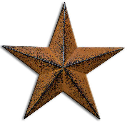 Rust & Black Finish Barn Star 18" (Pack of 2)