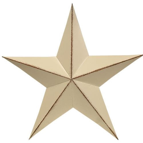 Distressed White Barn Star 24"