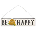 Be Happy Beehive Sign (Pack of 2)