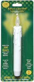 *White 7" Silicone  Taper  (Pack of 4)