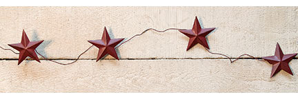 Burgundy Star Garland 60" (Pack of 4)