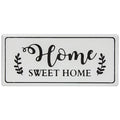 Home Sweet Home White Metal Wall Sign