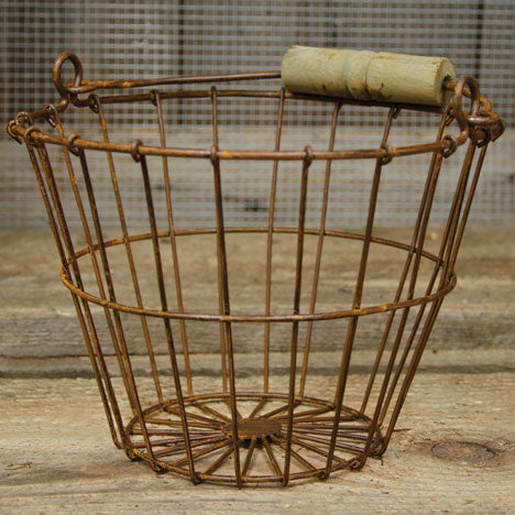 Wire Egg Basket Rusty (Pack of 2)