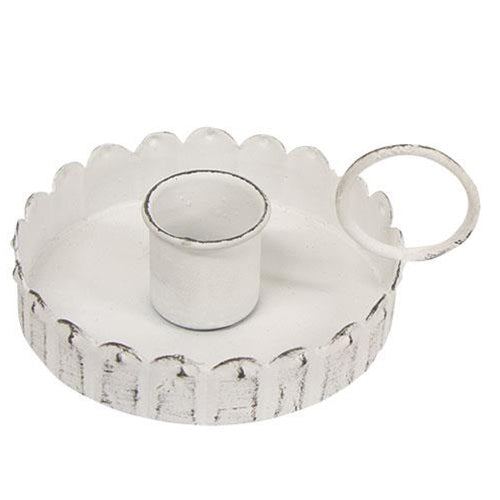 Shabby Chic Scalloped Taper Holder (Pack of 4)