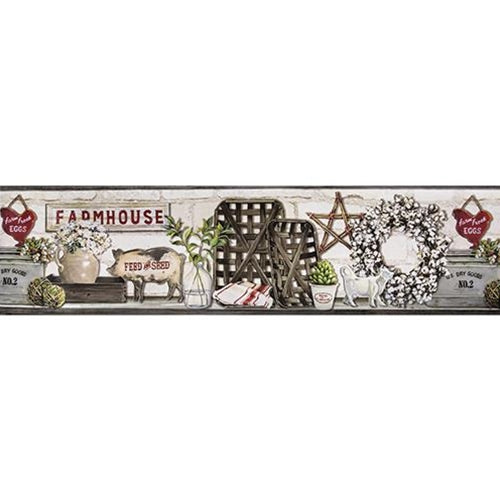 Farmhouse Shelf Wall Border