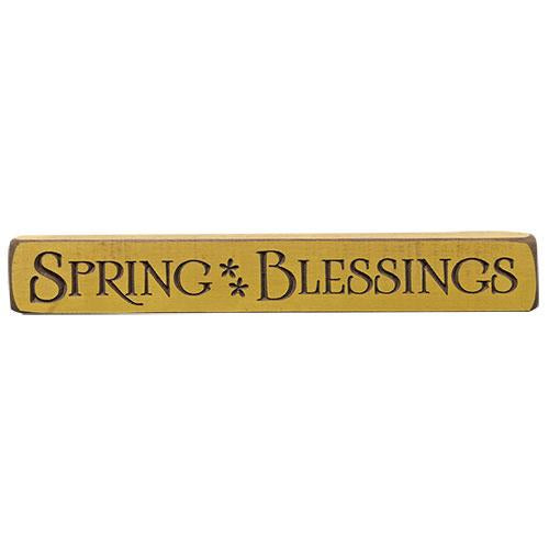 Spring Blessings Engraved Block 12" (Pack of 4)