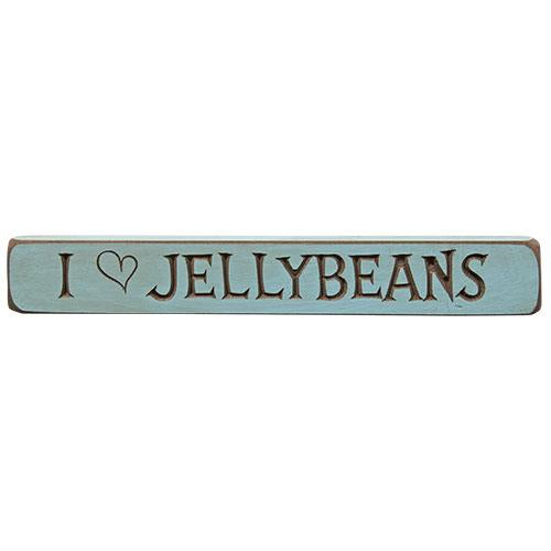 I Heart Jellybeans Engraved Block 12" (Pack of 4)