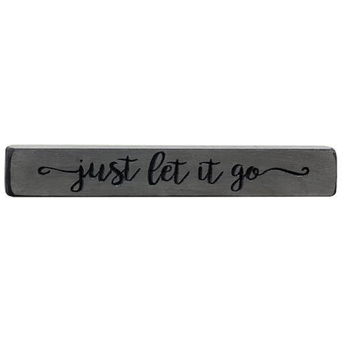 Just Let It Go Engraved Block 12"  (Pack of 4)