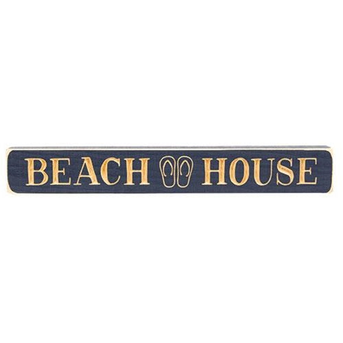 Beach House Engraved Block 12" (Pack of 4)