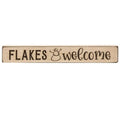 Flakes Welcome Engraved Block 12" Auth. White (Pack of 4)