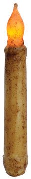 6" Burnt Ivory Timer Taper (Pack of 4)