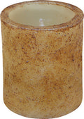 3.5" Burnt  Ivory Timer Pillar (Pack of 2)