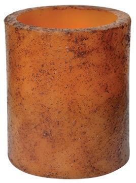 3.5" Burnt Mustard Timer Pillar (Pack of 2)