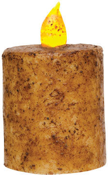 Burnt Ivory Timer Pillar 2.75" H x 2.25" Dia. (Pack of 4)