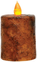 Burnt Mustard Timer Pillar 2.75" H x 2.25" Dia.  (Pack of 4)
