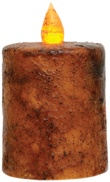 Burnt Mustard Timer Pillar 2.75" H x 2.25" Dia.  (Pack of 4)