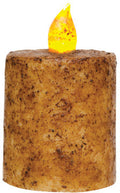 Burnt Ivory Timer Pillar 3" H x 2.5" Dia. (Pack of 4)
