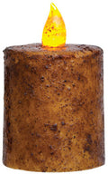 Burnt Mustard Timer Pillar 3" H x 2.5" Dia. (Pack of 4)