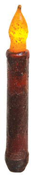 6" Burgundy Timer Taper (Pack of 4)