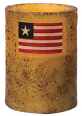 4" Burnt Ivory Flag Timer Pillar (Pack of 2)