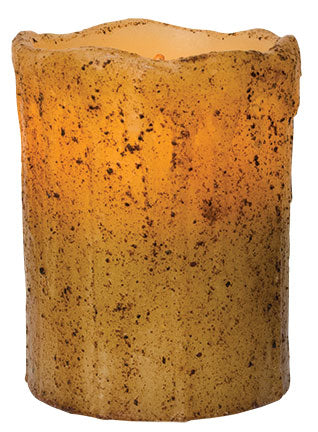 4" Burnt Ivory Remote Pillar (Pack of 2)