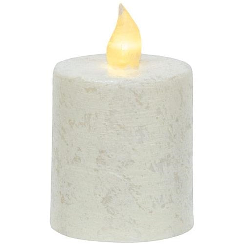 Rustic White Pillar Candle 2.5" x 3.5" (Pack of 4)
