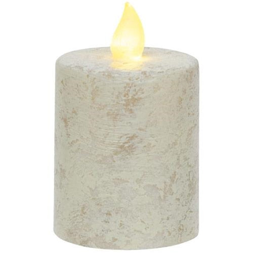 Rustic White Pillar Candle 2.5" x 4" (Pack of 4)