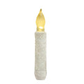 4" Rustic White Timer Taper (Pack of 4)