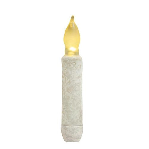 4" Rustic White Timer Taper (Pack of 4)