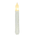 6" Rustic White Timer Taper (Pack of 4)