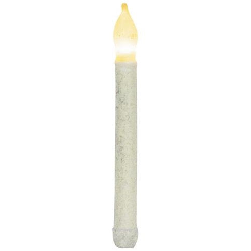 9" Rustic White Timer Taper (Pack of 2)