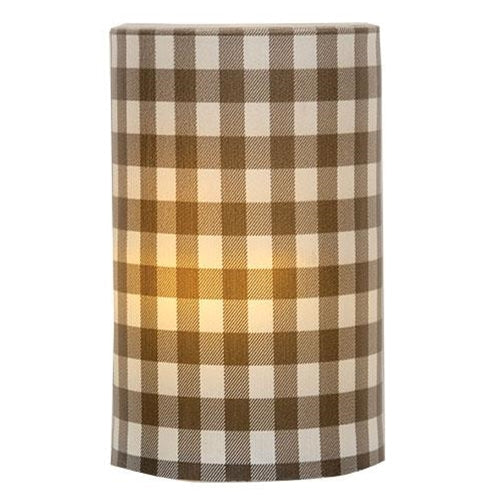 Gray Small Buffalo Check Pillar 3"x5" (Pack of 2)