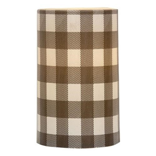 Gray Large Buffalo Check Pillar 3x5" (Pack of 2)