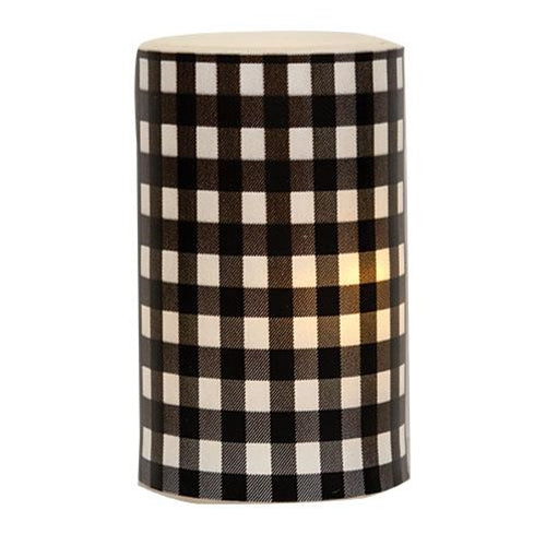 Black & White Small Buffalo Check Pillar 3x5" (Pack of 2)