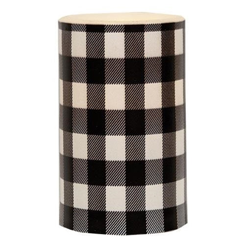 Black & White Large Buffalo Check Pillar 3x5" (Pack of 2)