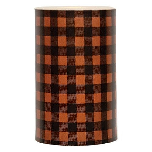 Orange Small Buffalo Check Pillar 3x5" (Pack of 2)