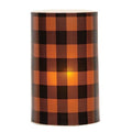 Orange Large Buffalo Check Pillar 3x5" (Pack of 2)