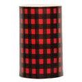 Red Small Buffalo Check Pillar 3x5" (Pack of 2)