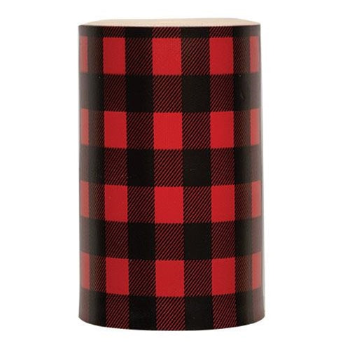 Red Large Buffalo Check Pillar 3x5" (Pack of 2)