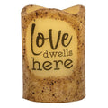 Love Dwells Here Pillar 3x4.5" (Pack of 2)