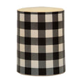 Black Large Buffalo Check Timer Pillar 4" (Pack of 2)