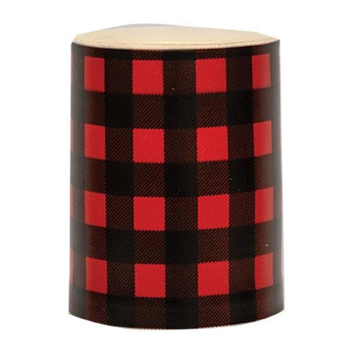 Red Large Buffalo Check Timer Pillar 4" (Pack of 2)