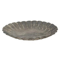 Graywashed Tin Fluted Candle Pan 5.5"  (Pack of 4)