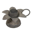 Antiqued Gray Blooming Flower Taper Holder (Pack of 4)