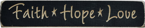 Faith Hope Love Engraved Block 9" (Pack of 4)