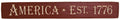 America 1776 Engraved Sign  (Pack of 4)