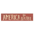America the Beautiful Engraved Sign Barn Red 24" (Pack of 2)